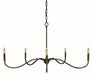 Framburg - 5647 IRON - Five Light Chandelier - Heidelberg - Iron