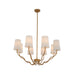 Kalco - 514373NB - Eight Light Chandelier - Sophia - New Brass