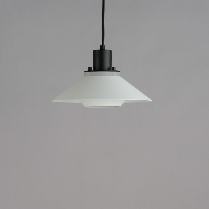 Maxim - 11410BKWT - One Light Pendant - Oslo - Black / White