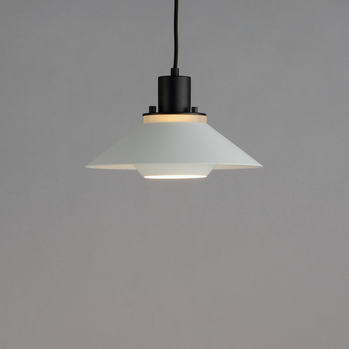 Maxim - 11410BKWT - One Light Pendant - Oslo - Black / White