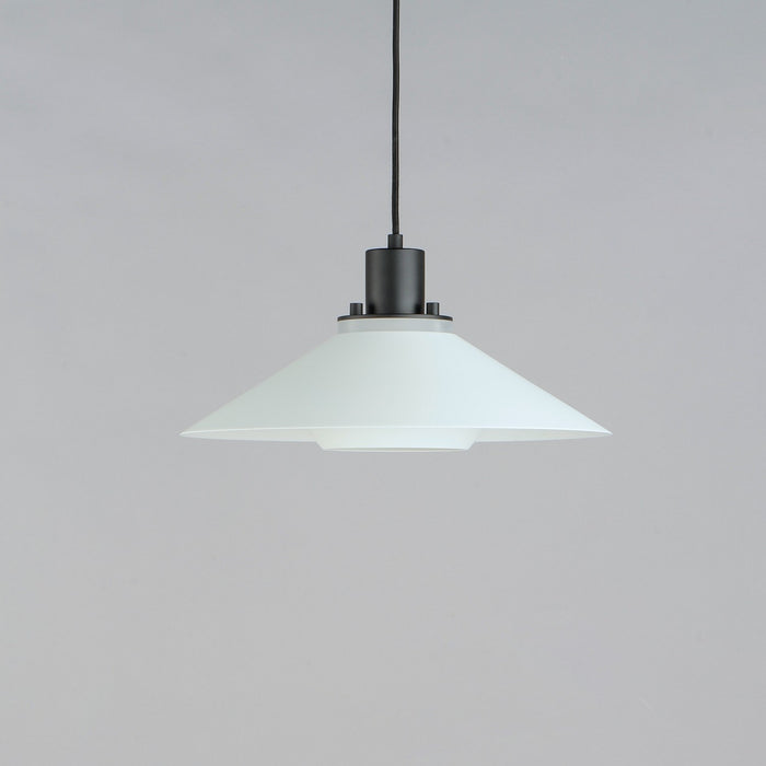 Maxim - 11412BKWT - One Light Pendant - Oslo - Black / White