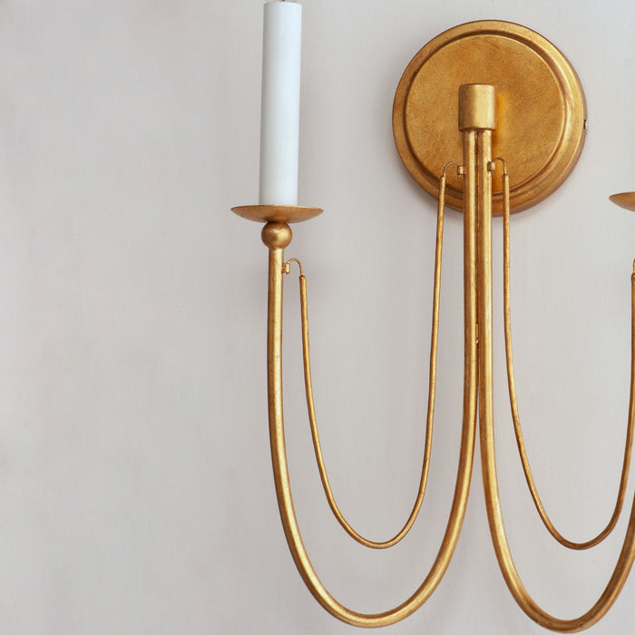 Maxim - 12161GL - Two Light Wall Sconce - Plumette - Gold Leaf