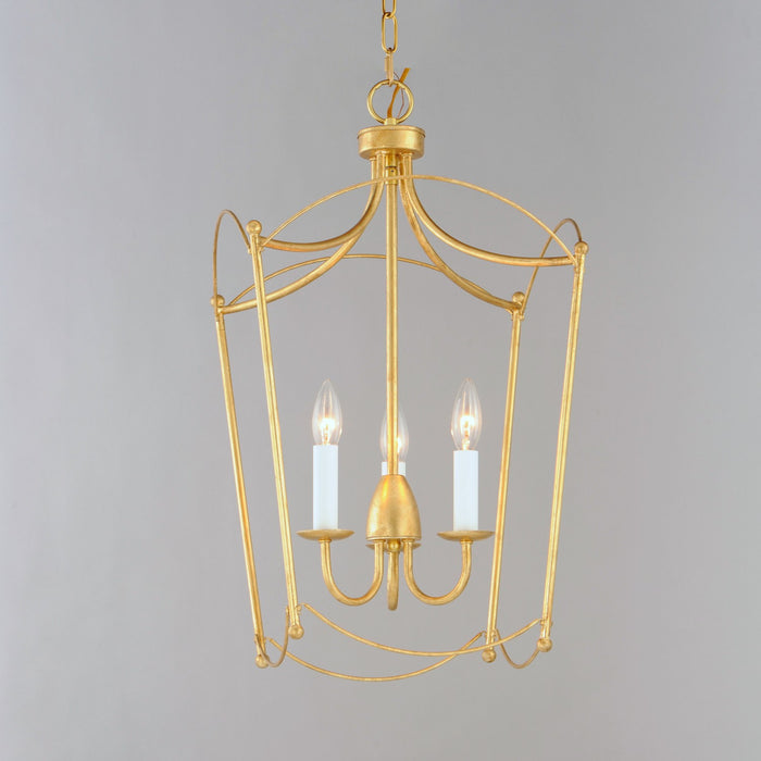 Maxim - 12163GL - Three Light Pendant - Plumette - Gold Leaf