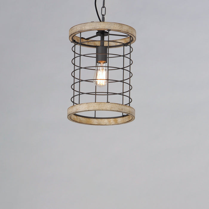 Maxim - 12519DWBK - One Light Pendant - Homestead - Driftwood / Black