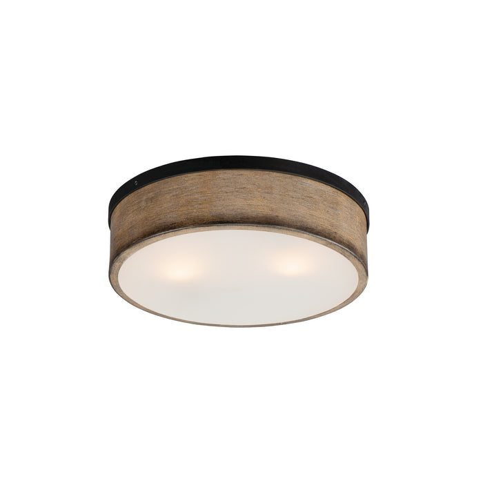 Maxim - 14440DWBK - Two Light Flush Mount - Franklin - Driftwood / Black