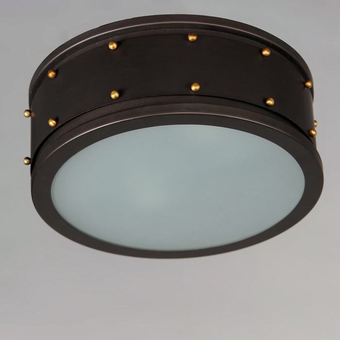 Maxim - 25160OIAB - Two Light Flush Mount - Trestle - Oil Rubbed Bronze / Antique Brass