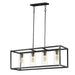 Maxim - 2644BKAB - Four Light Linear Pendant - Capitol - Black / Antique Brass