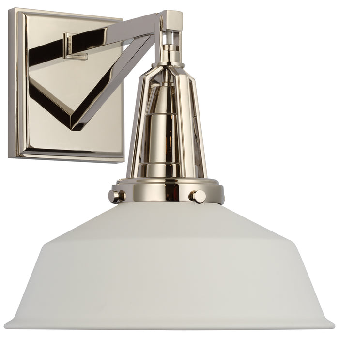 Visual Comfort Signature - CHD 2455PN-WHT - LED Wall Sconce - Layton - Polished Nickel