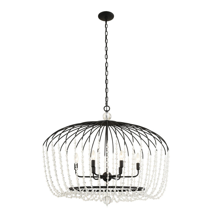 Varaluz - 343N06MB - Six Light Pendant - Voliere - Matte Black