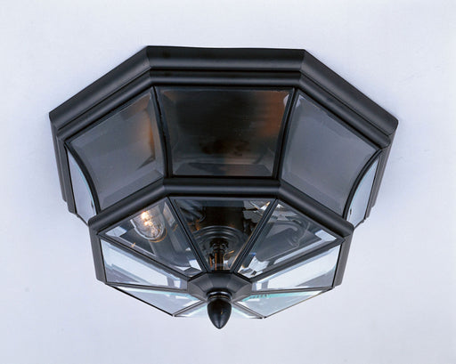 Quoizel - NY1794K - Three Light Outdoor Flush Mount - Newbury - Mystic Black