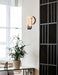 Justice Designs - FSN-8081-CLER-MBBR - One Light Wall Sconce - Fusion - Matte Black w/ Brass