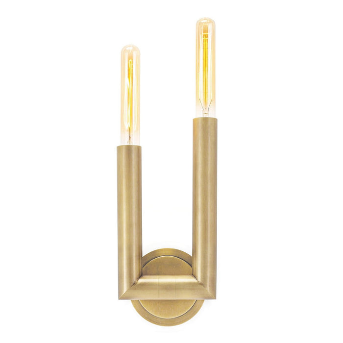 Regina Andrew - 15-1146NB - Two Light Wall Sconce - Wolfe - Natural Brass