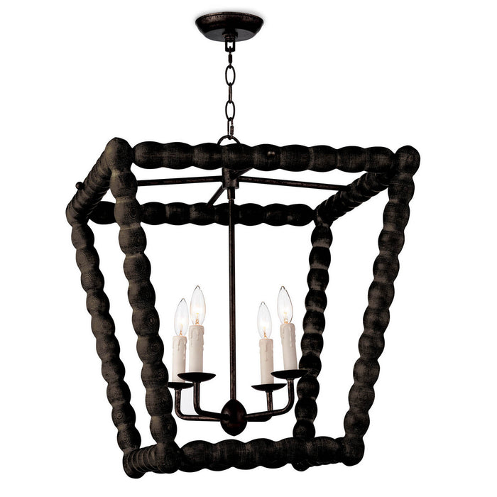 Regina Andrew - 16-1254EB - Four Light Chandelier - Perennial - Ebony