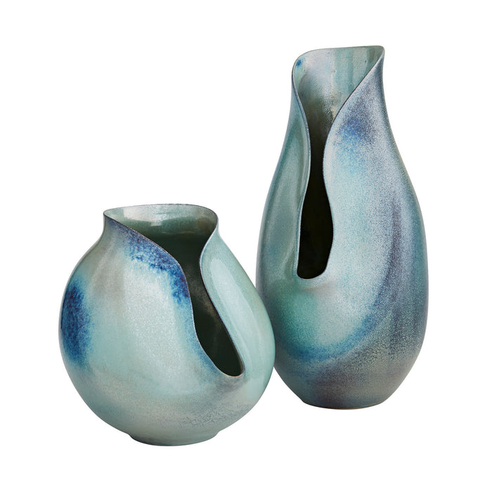 Arteriors - 1085 - Vases, Set of 2 - Isaac - Waterfall Reactive