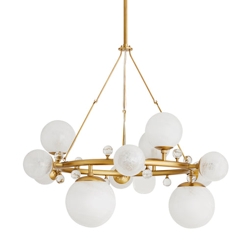 Arteriors - 89447 - 12 Light Chandelier - Troon - Antique Brass