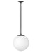 Hinkley - 3744BK-WH - LED Pendant - Warby - Black