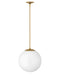 Hinkley - 3744HB-WH - LED Pendant - Warby - Heritage Brass