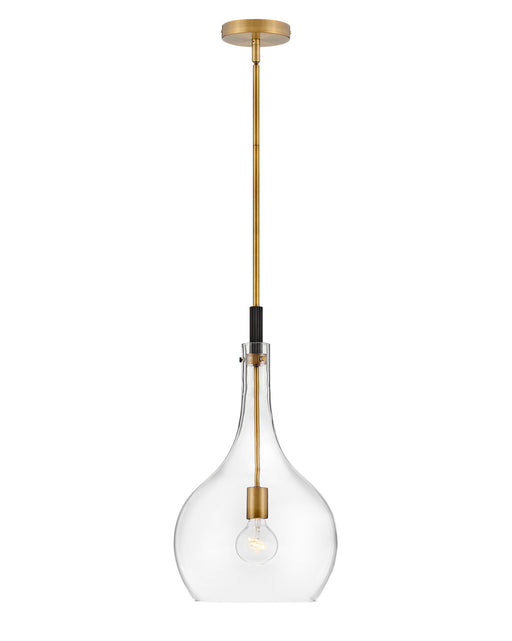 Hinkley - 4457HB-CL - LED Pendant - Ziggy - Heritage Brass