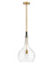 Hinkley - 4457HB-CL - LED Pendant - Ziggy - Heritage Brass