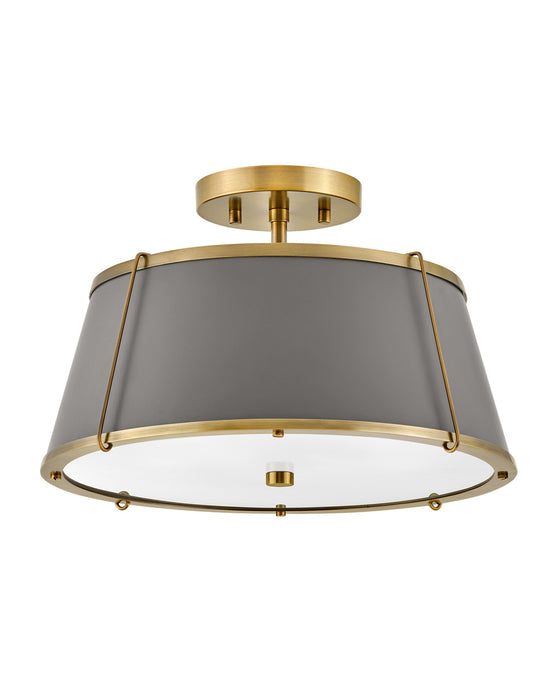 Hinkley - 4893LDB - LED Semi-Flush Mount - Clarke - Lacquered Dark Brass