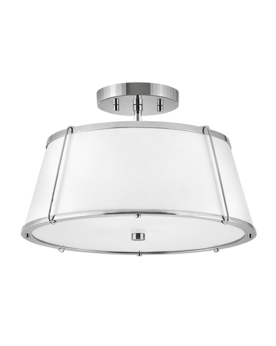 Hinkley - 4893PN - LED Semi-Flush Mount - Clarke - Polished Nickel