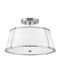 Hinkley - 4893PN - LED Semi-Flush Mount - Clarke - Polished Nickel