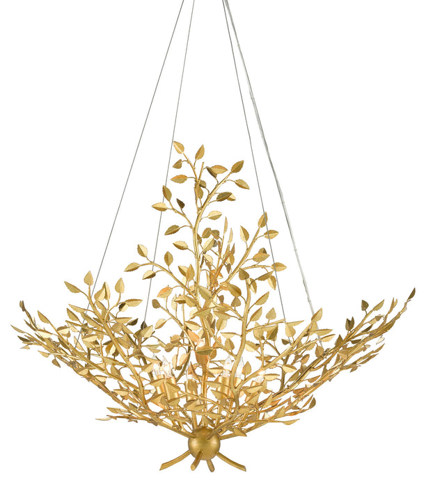 Currey and Company - 9000-0778 - Eight Light Chandelier - Aviva Stanoff - Contemporary Gold Leaf