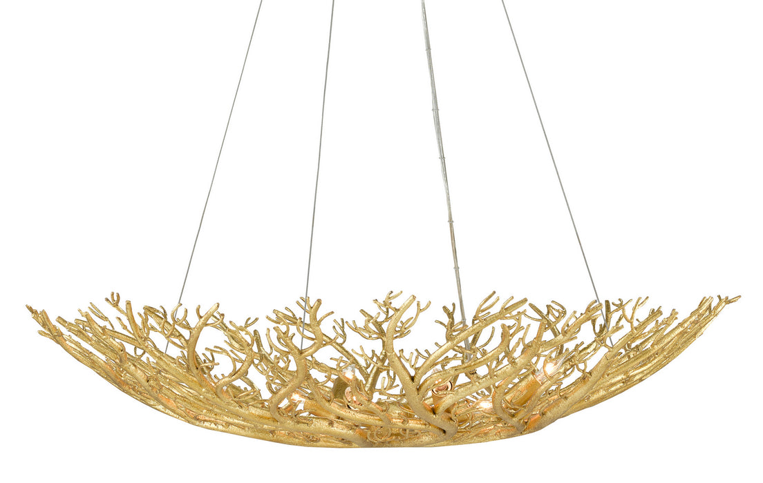 Currey and Company - 9000-0780 - Eight Light Chandelier - Aviva Stanoff - Gold Gilt