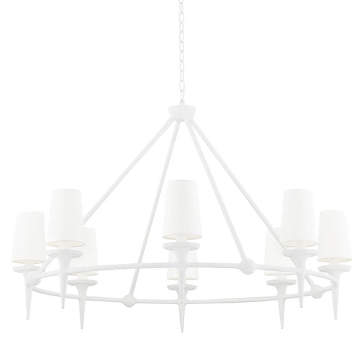 Hudson Valley - 6648-WP - Eight Light Chandelier - Torch - White Plaster