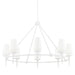 Hudson Valley - 6648-WP - Eight Light Chandelier - Torch - White Plaster