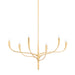 Hudson Valley - 9606-VGL - Six Light Chandelier - Labra - Vintage Gold Leaf