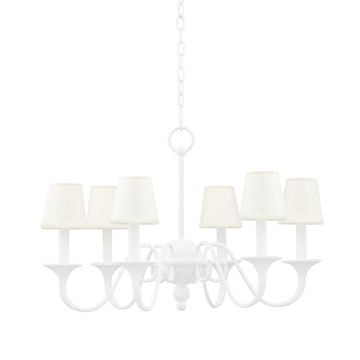 Hudson Valley - MDS432-WP - Six Light Chandelier - Windsor - White Plaster