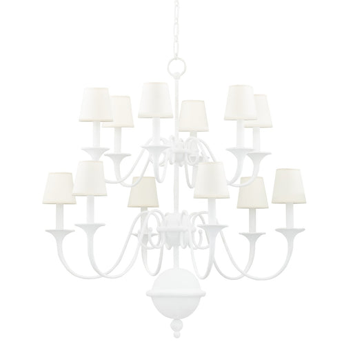 Hudson Valley - MDS433-WP - 12 Light Chandelier - Windsor - White Plaster