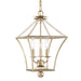 Crystorama - 514-GA - Three Light Mini Chandelier - Broche - Antique Gold