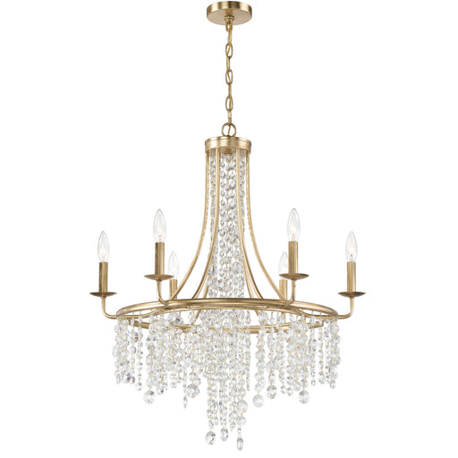 Crystorama - GAB-B7306-GA - Six Light Chandelier - Gabrielle - Antique Gold