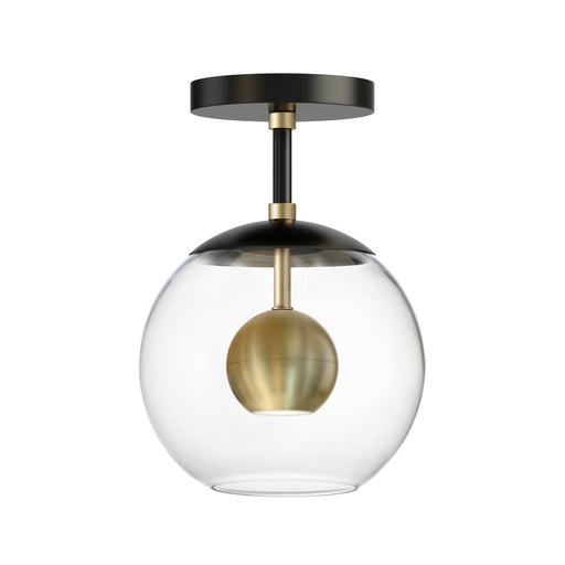 ET2 - E25150-BKNAB - LED Flush Mount - Nucleus - Black / Natural Aged Brass