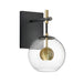 ET2 - E25151-BKNAB - LED Wall Sconce - Nucleus - Black / Natural Aged Brass