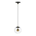 ET2 - E25153-BKNAB - LED Pendant - Nucleus - Black / Natural Aged Brass