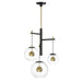 ET2 - E25156-BKNAB - LED Pendant - Nucleus - Black / Natural Aged Brass