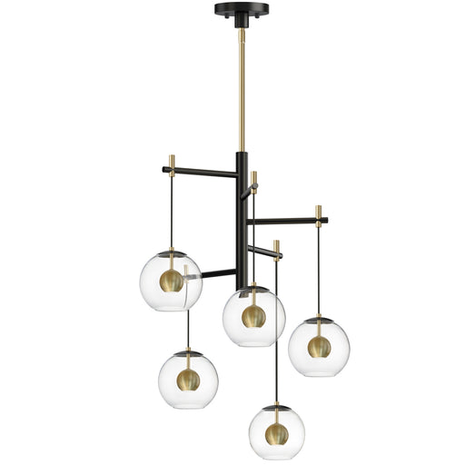 ET2 - E25158-BKNAB - LED Pendant - Nucleus - Black / Natural Aged Brass