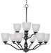 Maxim - 10066FTBK - Nine Light Chandelier - Stefan - Black