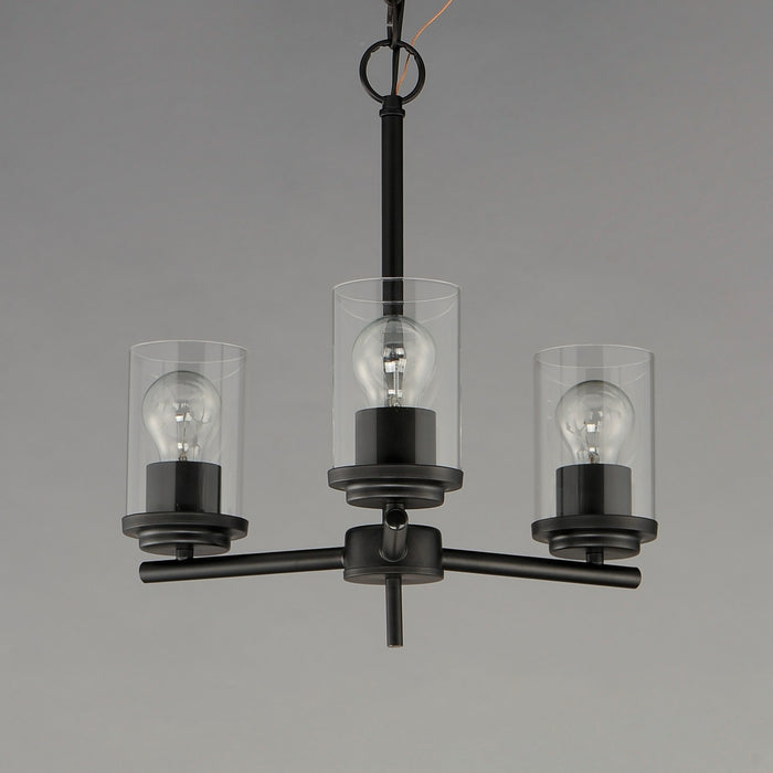 Maxim - 10203CLBK - Three Light Chandelier - Corona - Black