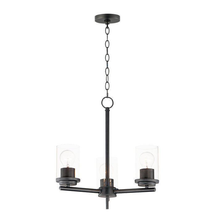 Maxim - 10203CLBK - Three Light Chandelier - Corona - Black