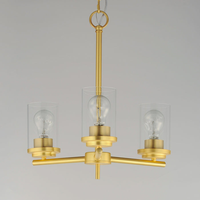 Maxim - 10203CLSBR - Three Light Chandelier - Corona - Satin Brass