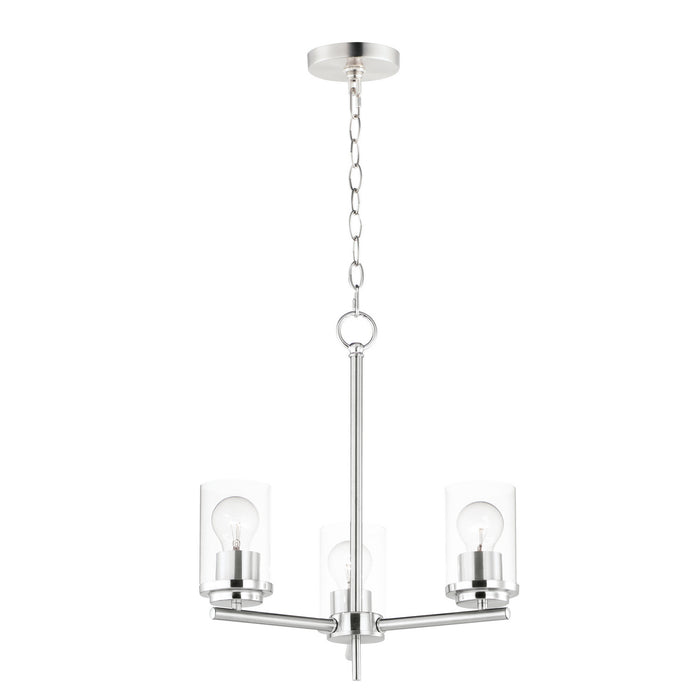 Maxim - 10203CLSN - Three Light Chandelier - Corona - Satin Nickel