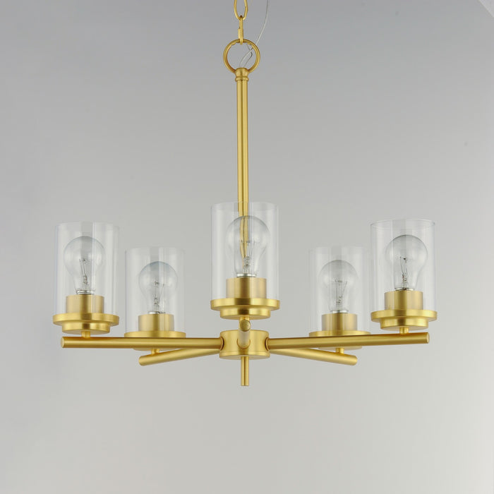 Maxim - 10205CLSBR - Five Light Chandelier - Corona - Satin Brass