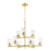 Maxim - 10206CLSBR - Nine Light Chandelier - Corona - Satin Brass