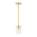 Maxim - 90200CLSBR - One Light Mini Pendant - Corona - Satin Brass