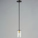 Maxim - 91840CDABBK - One Light Mini Pendant - Sleek - Antique Brass / Black