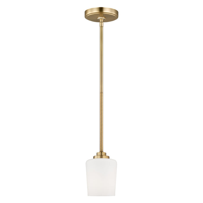 Generation Lighting. - 6102801-848 - One Light Mini-Pendant - Windom - Satin Brass